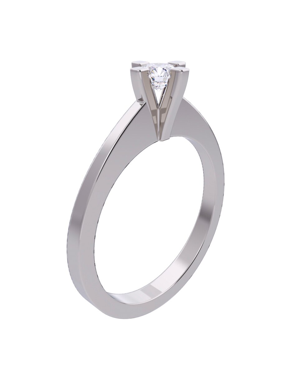 Anillo de compromiso de oro 10 K Diamante 3