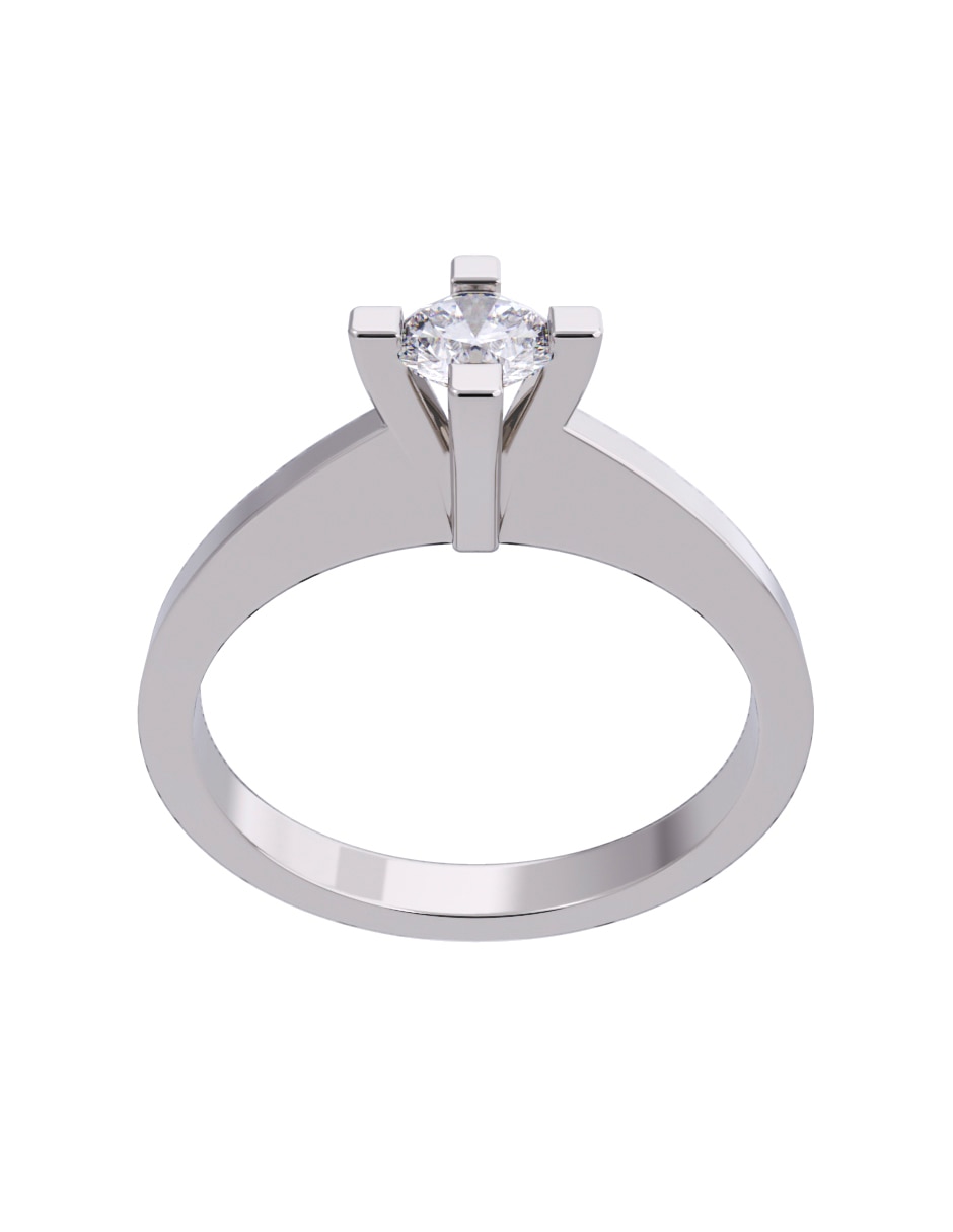 Anillo de compromiso de oro 10 K Diamante 4