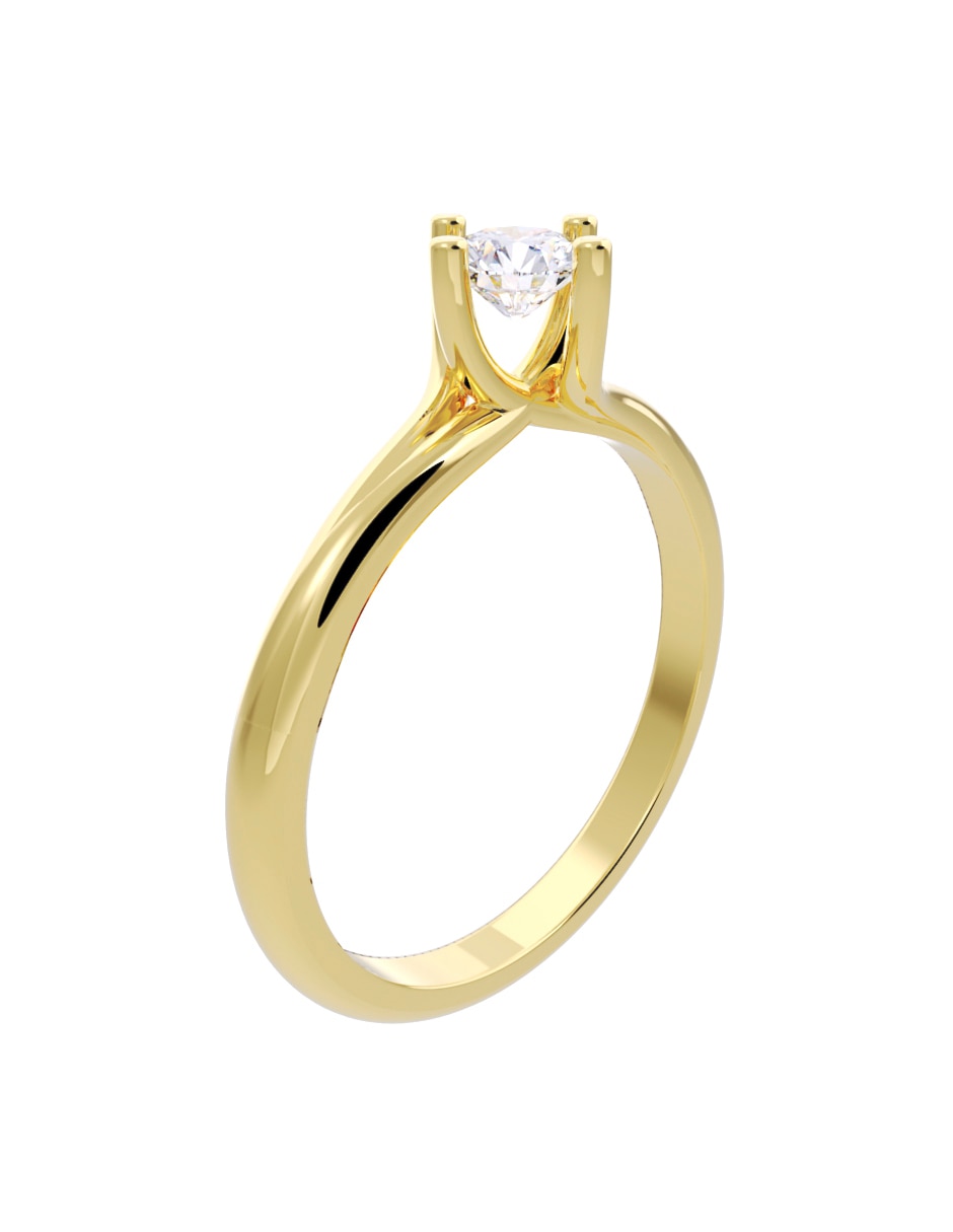 Anillo de compromiso de oro 10 K Fonelli Diamante