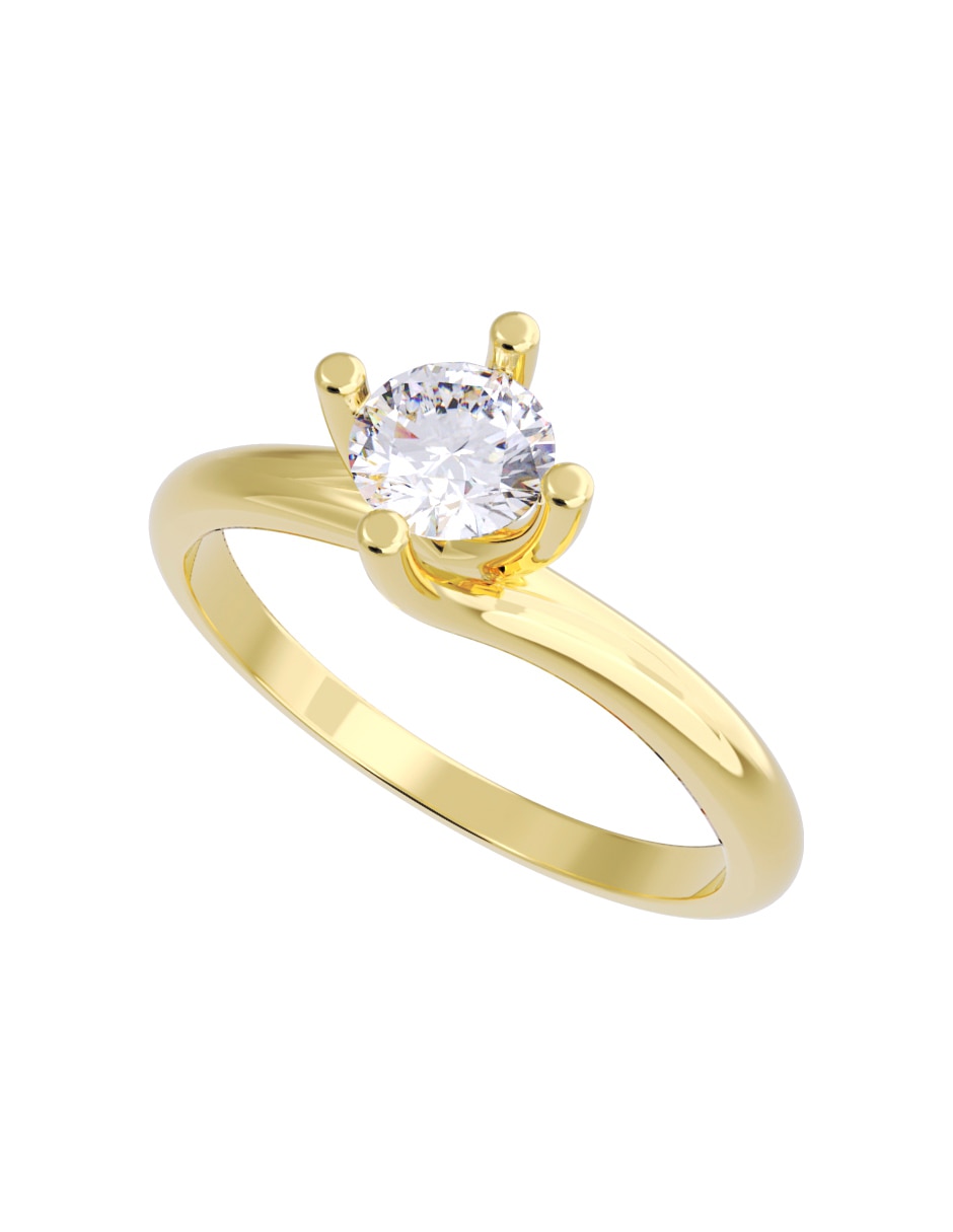 Anillo de compromiso de oro 10 K Fonelli Diamante