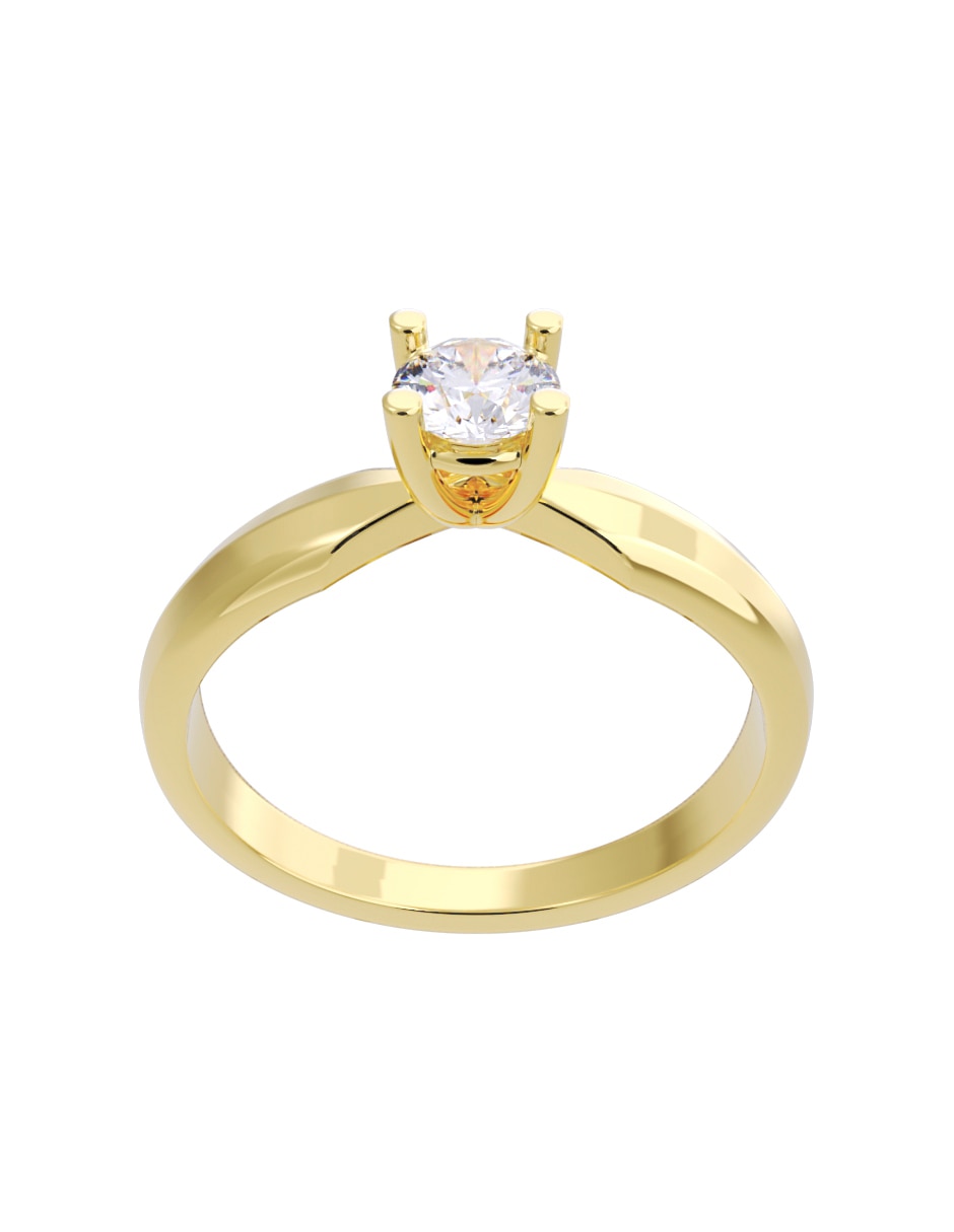 Anillo de compromiso de oro 14 K Fonelli Diamante