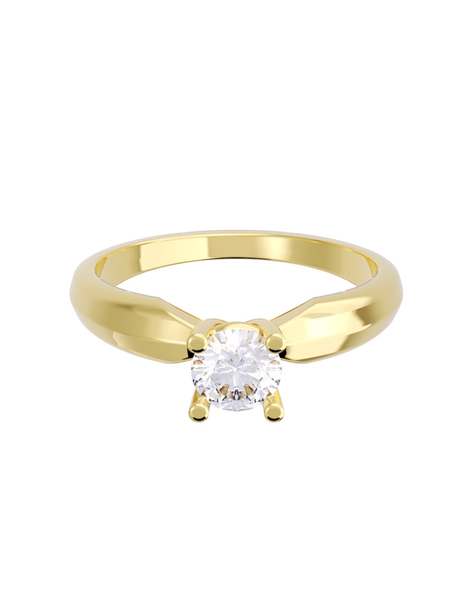 Anillo de compromiso de oro 14 K Diamante