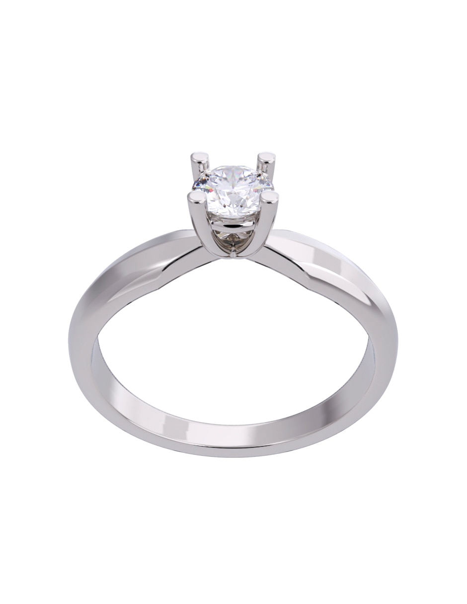 Anillo de compromiso de oro 14 K Diamante 4