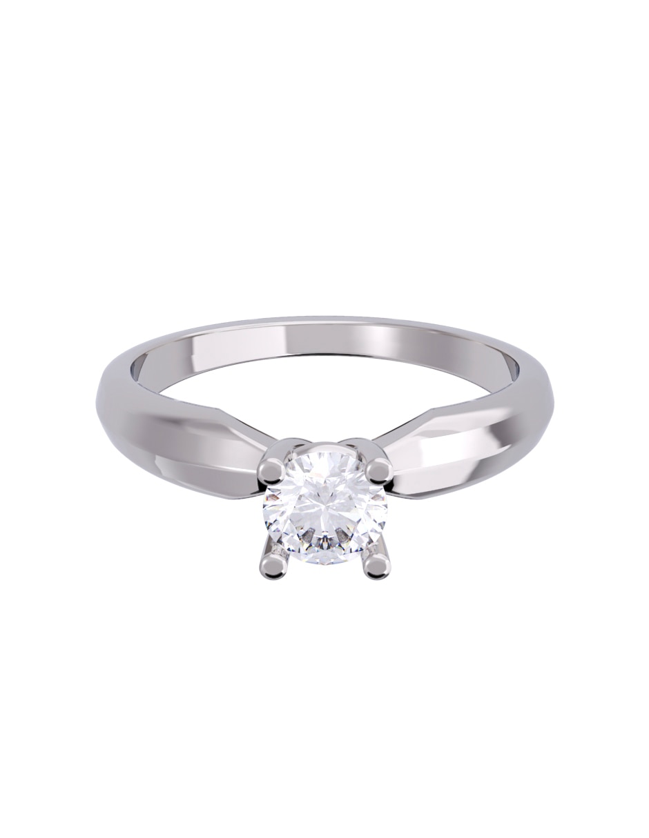 Anillo de compromiso de oro 14 K Diamante 1
