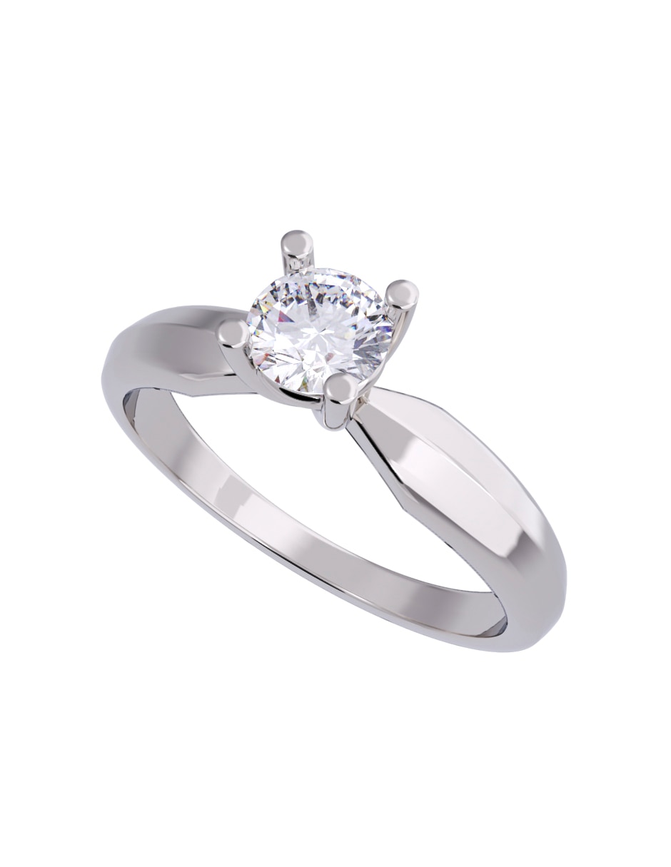 Anillo de compromiso de oro 10 K Diamante 4