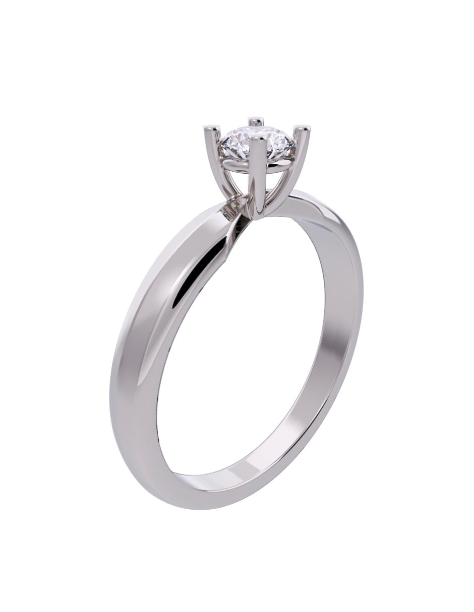 Anillo de compromiso de oro 10 K Diamante 3