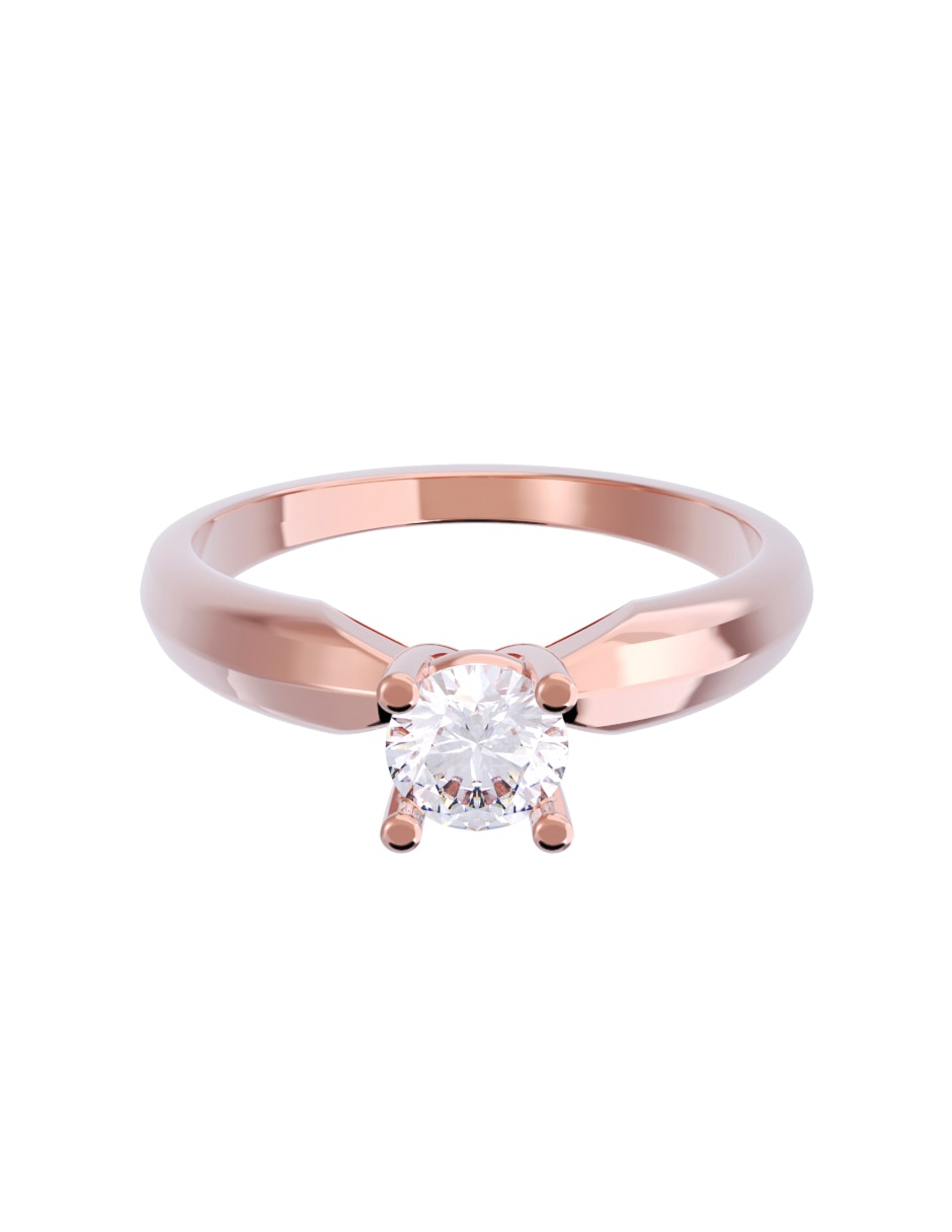 Anillo de compromiso de oro 10 K Diamante 1