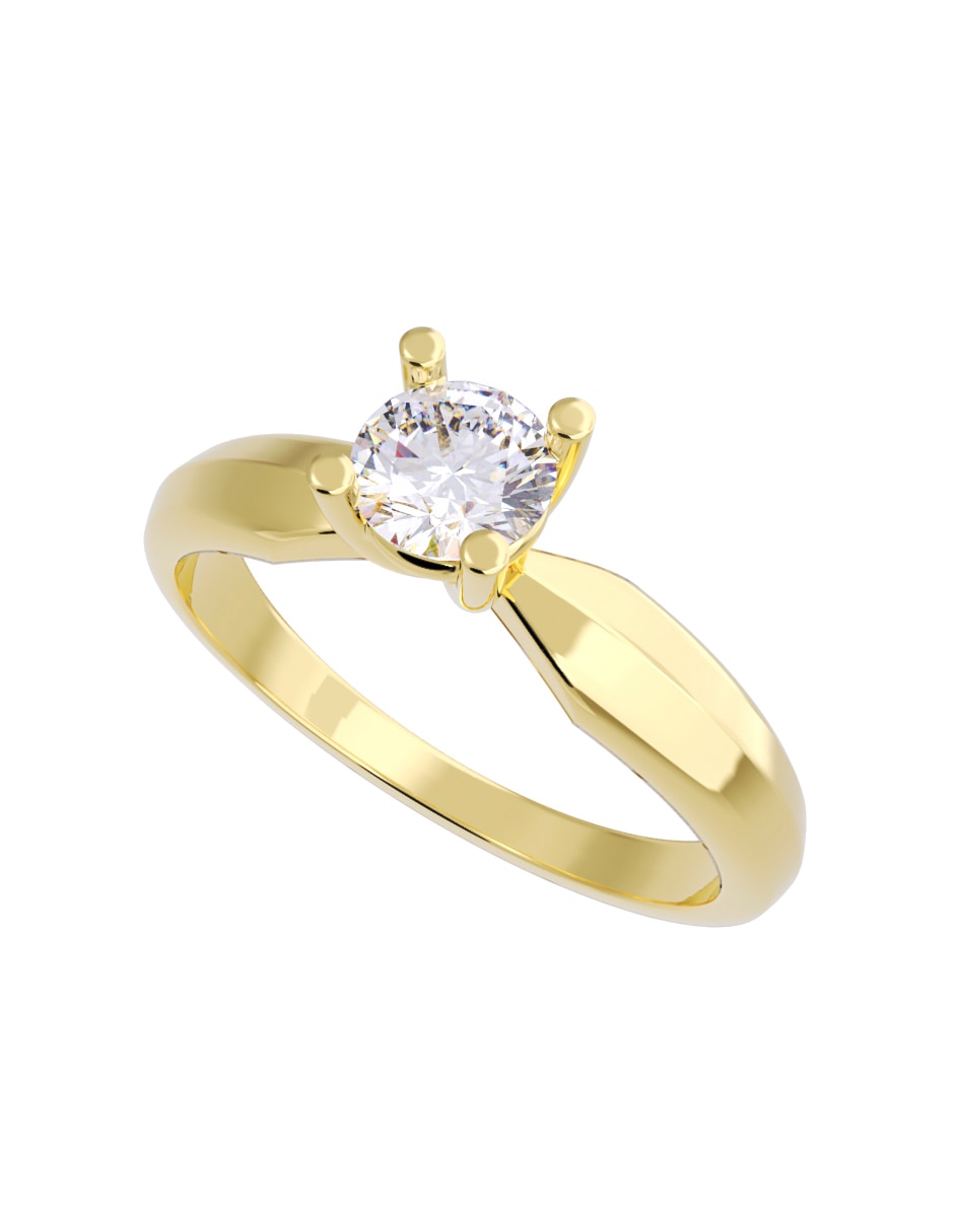 Anillo de compromiso de oro 10 K Fonelli Diamante