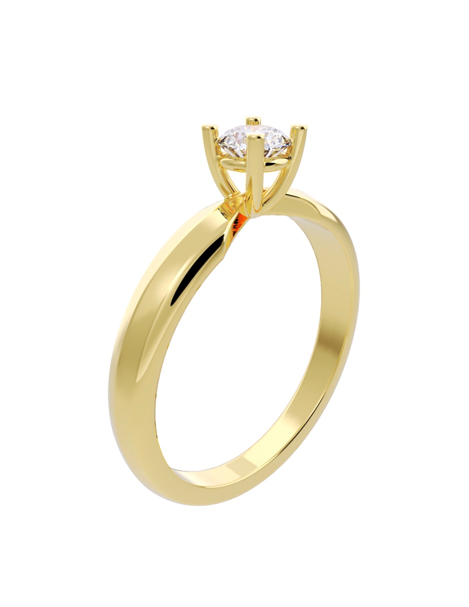 Anillo de compromiso de oro 10 K Fonelli Diamante