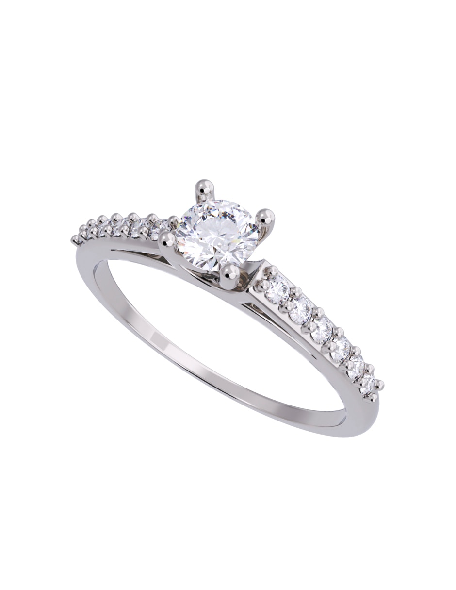 Anillo de compromiso de oro 14 K Diamante 2