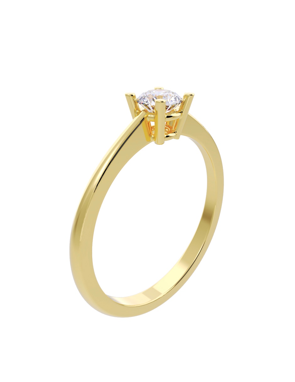 Anillo de compromiso de oro 10 K Fonelli Diamante