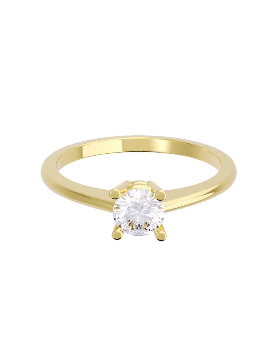 Anillo de compromiso de oro 10 K Diamante