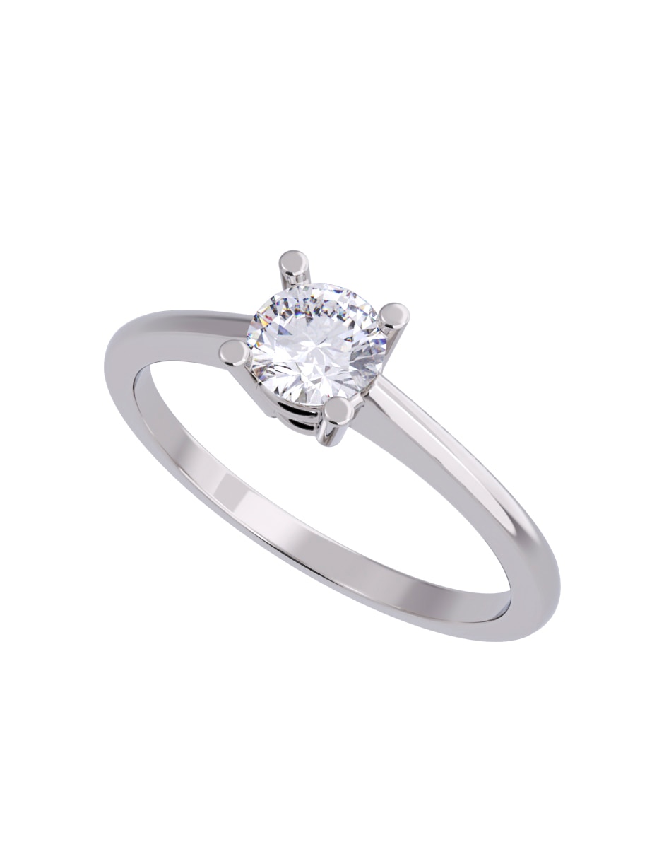 Anillo de compromiso de oro 10 K Diamante 2