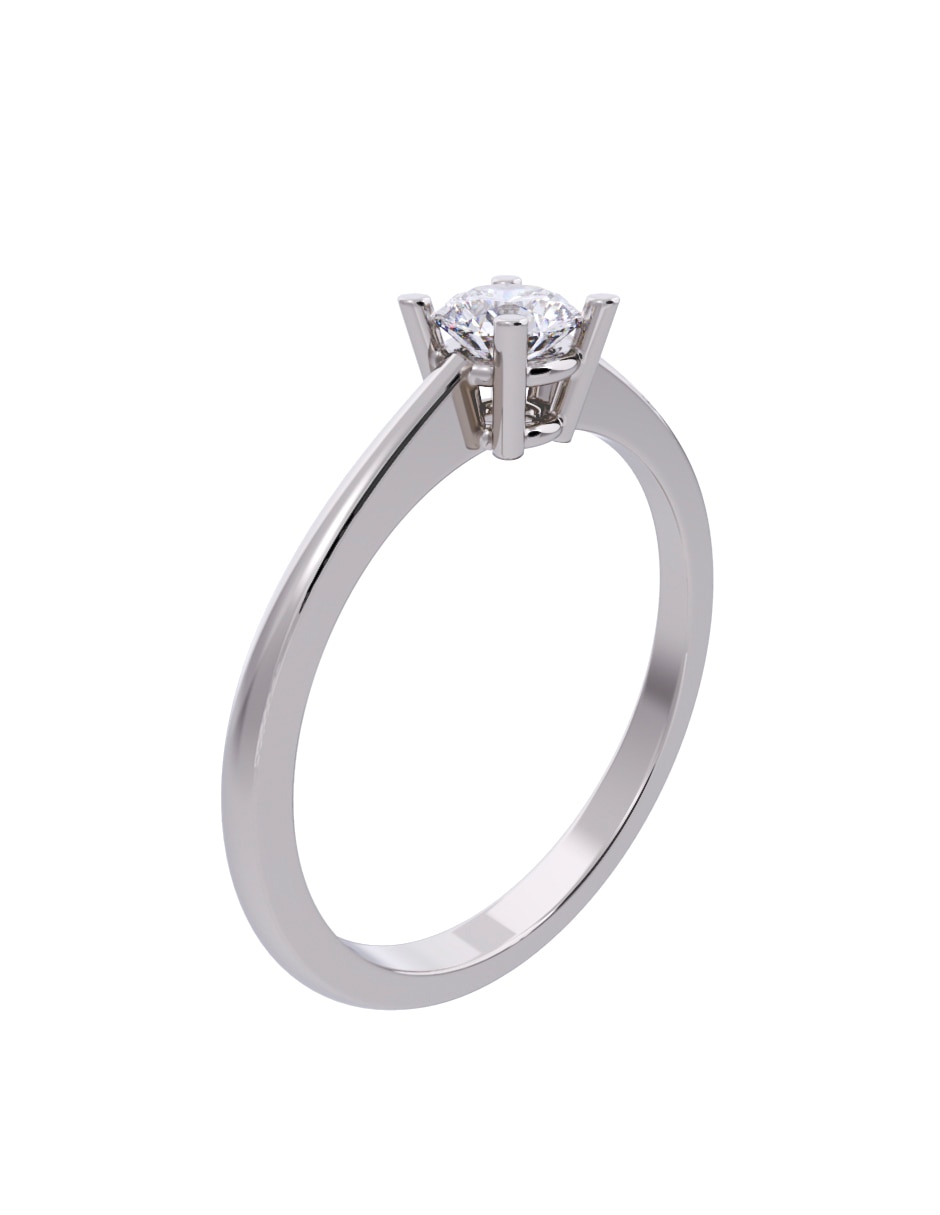 Anillo de compromiso de oro 10 K Diamante 3