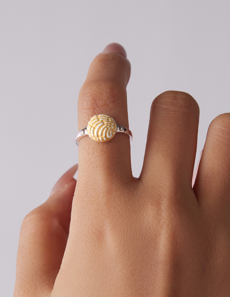 Anillo de concha Raíces P 925 de plata pulido 4