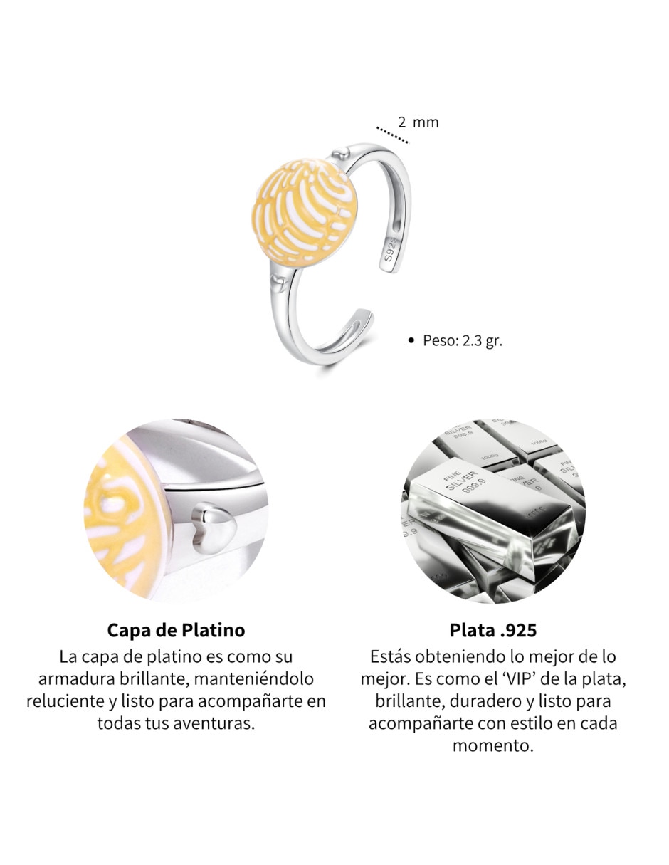 Anillo de concha Raíces P 925 de plata pulido 3
