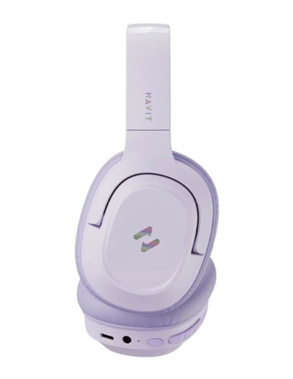 Havit audífonos inalámbricos havit h612bt pro cancelación de ruido anc morado inalámbrica