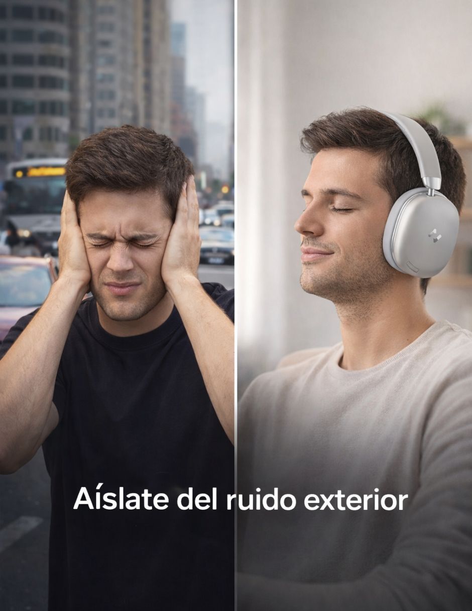 Havit audífonos inalámbricos havit h670bt con cancelación activa de ruido plata inalámbrica