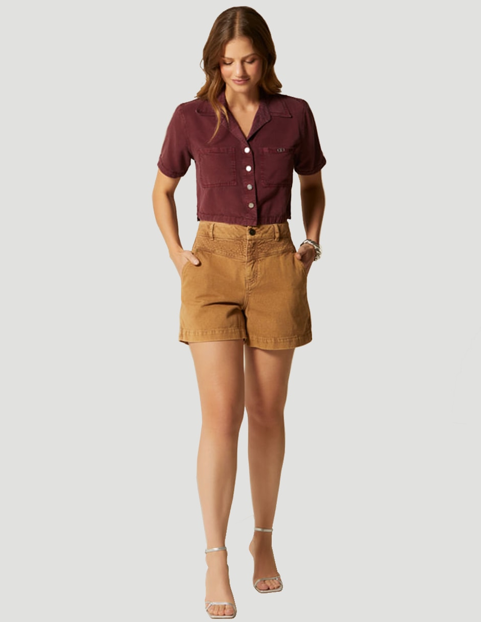 Short studio f de algodón para mujer
