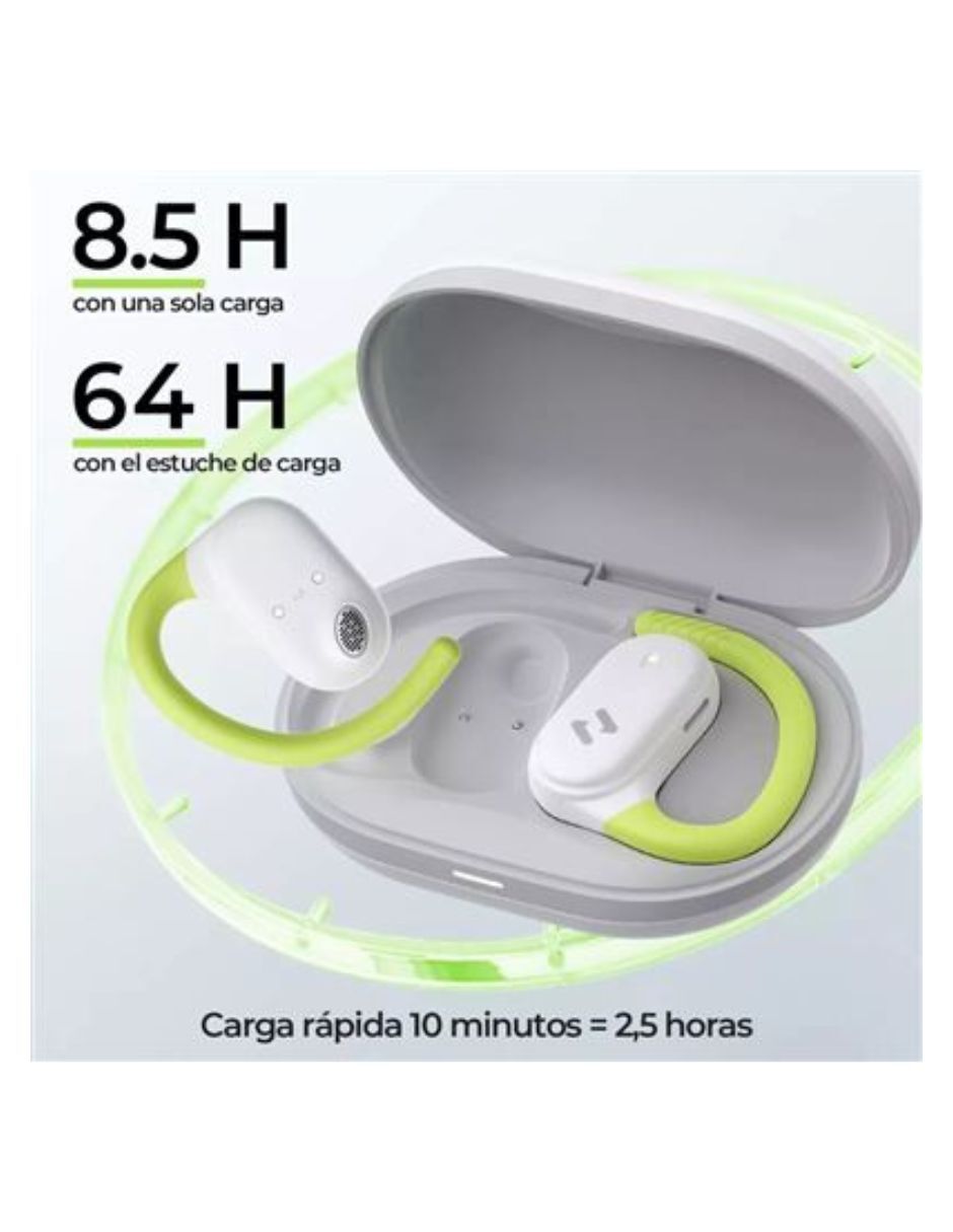Havit audífonos havit inálambricos open ear con cancelación de ruido ows915 blanco inalámbrica