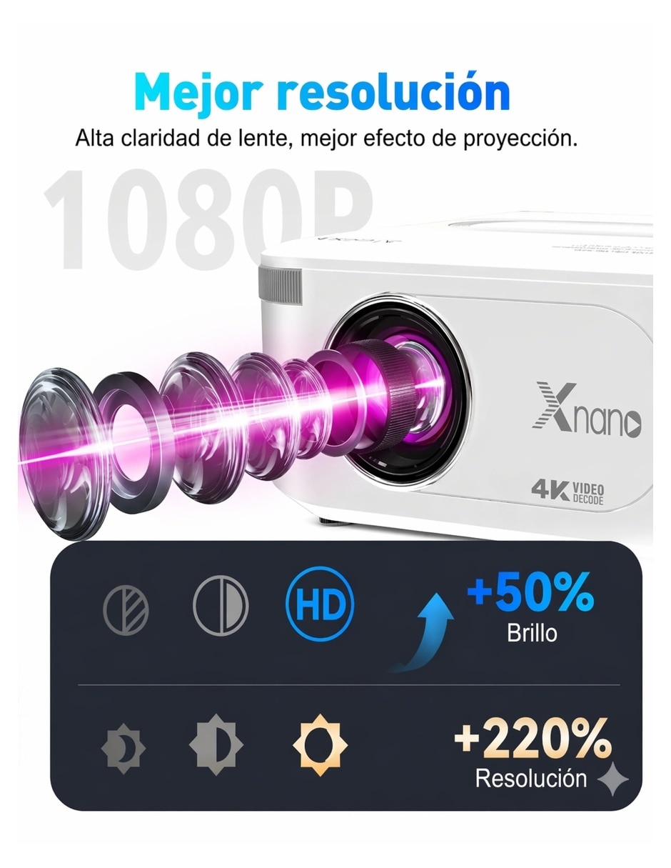 Proyector mi universo online proyector mini 4k blanco