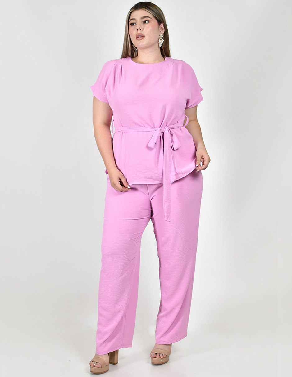 Conjunto de blusa y pantalón para mujer 4