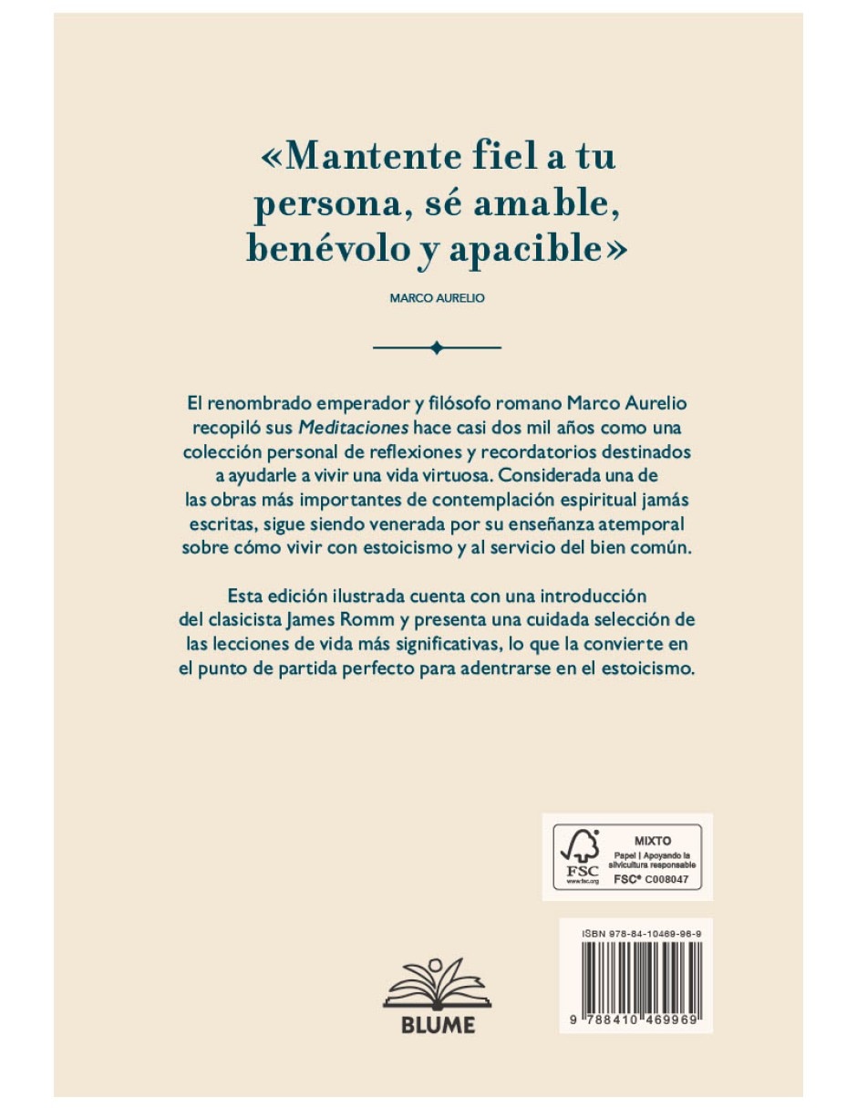Libro meditaciones ilustradas lecciones de vida de marco aurelio de marco aurelio / james romm