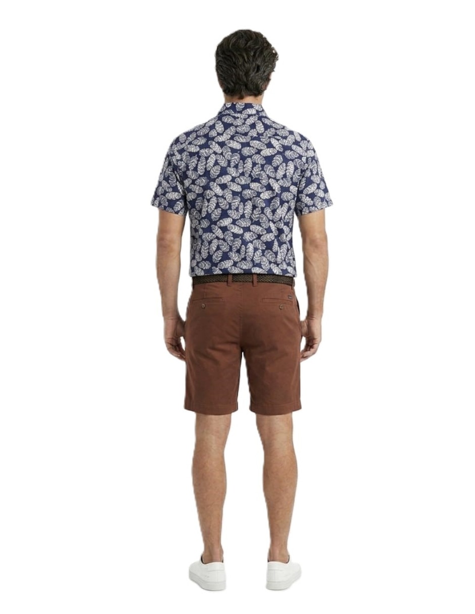 Camisa playa michel blanc de algodón manga corta para hombre