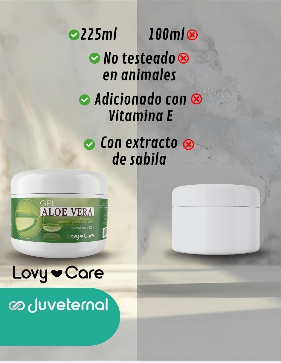 Gel para rostro y cuerpo relajante gel aloe vera sabila y vitamina e efecto calmante y refrescante paquete 3pzs lovycare lovy care lovycare