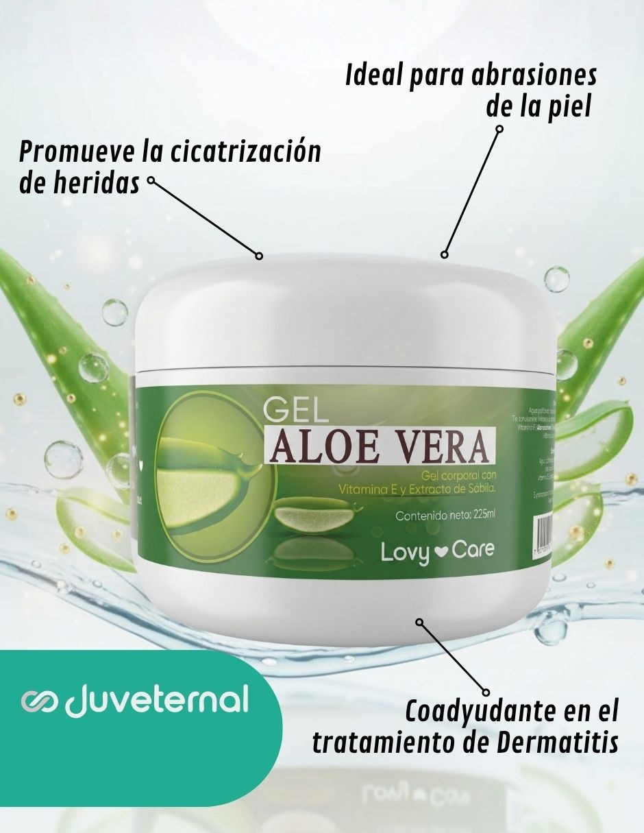 Gel para rostro y cuerpo relajante gel aloe vera sabila y vitamina e efecto calmante y refrescante paquete 3pzs lovycare lovy care lovycare