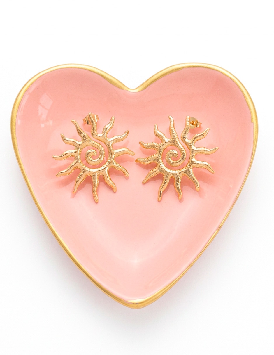 Corto de irregular ana maria mexico aretes sol de acero inoxidable 14 k con acabado baño de oro