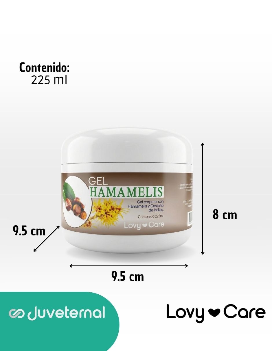 Gel corporal relajante gel hamamelis y castaño de indias paquete 3x2 producto natural refrescante lovy care lovycare