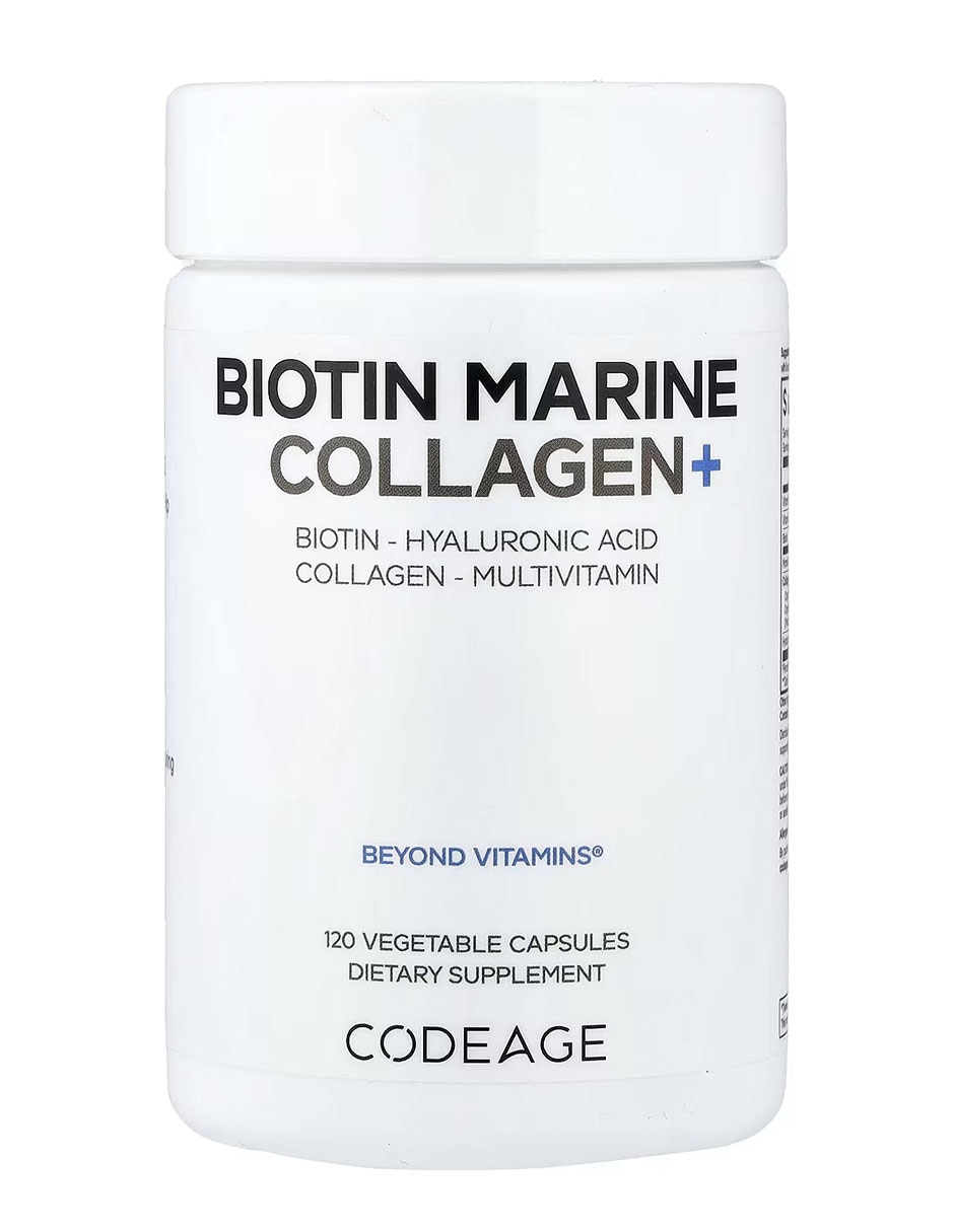 Biotina colágeno marino+ 120 cápsulas codeage con biotina de
