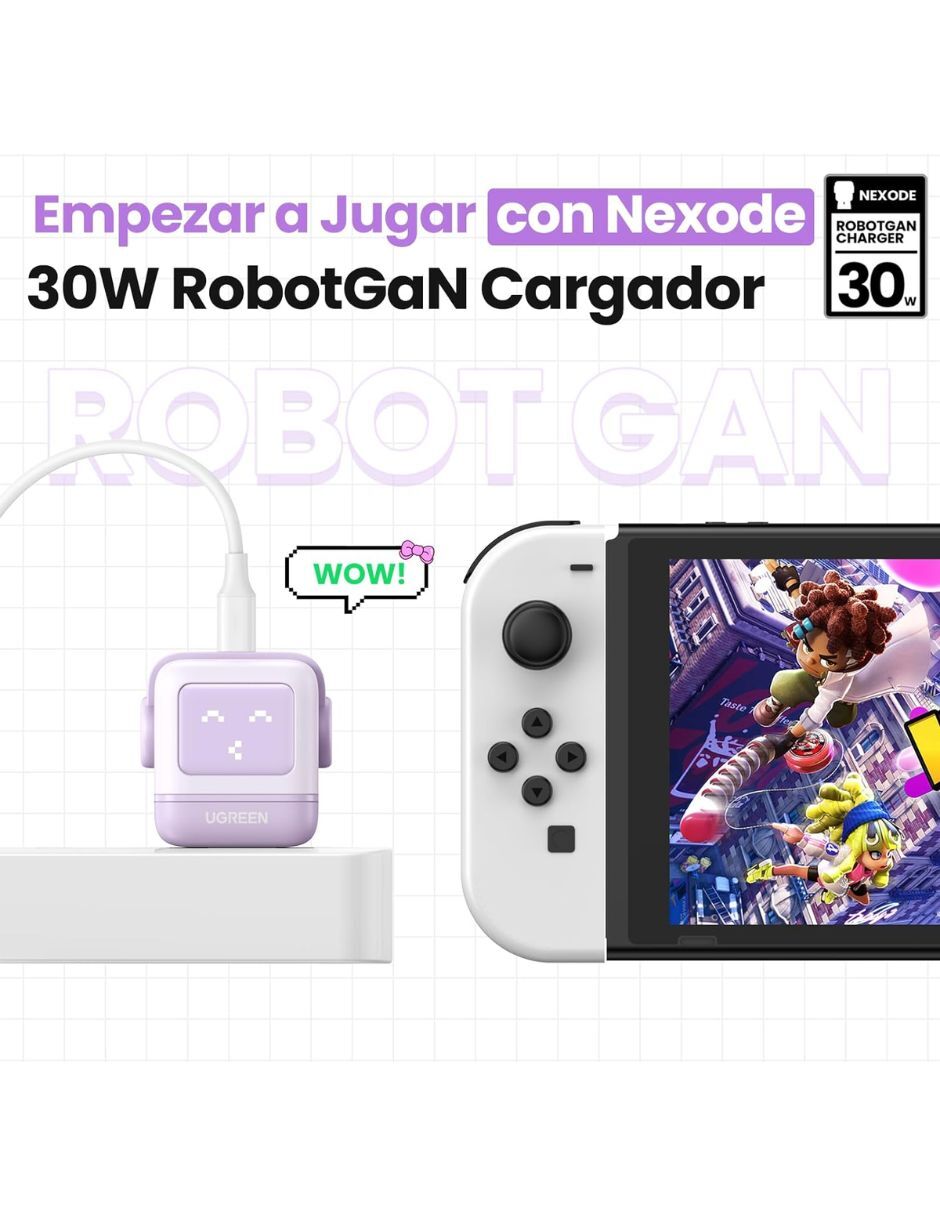 Cargador pared ugreen de 30 w usb tipo c cargador ugreen nexode 30w tipo c carga rápida ganrobot