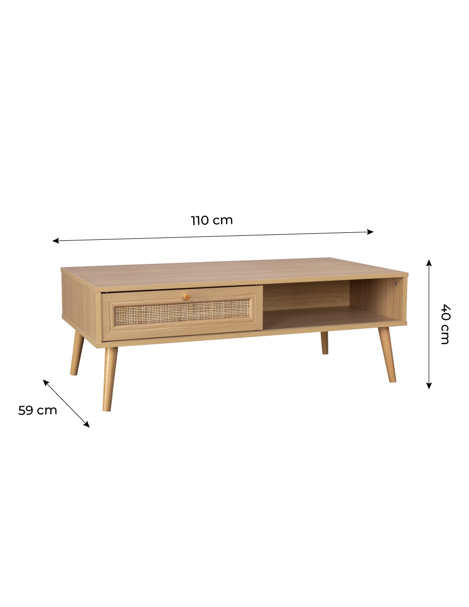 Mesa de centro armable línea rattan 10