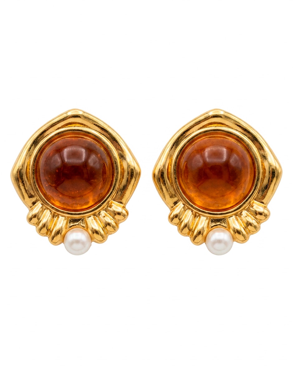 Corto de redonda ana maria mexico aretes clásicos elegantes de acero inoxidable 14 k con acabado baño de oro resina