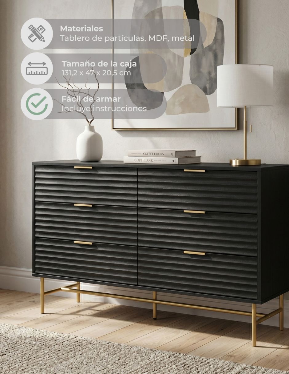Cajonera armable new york de mdf 4