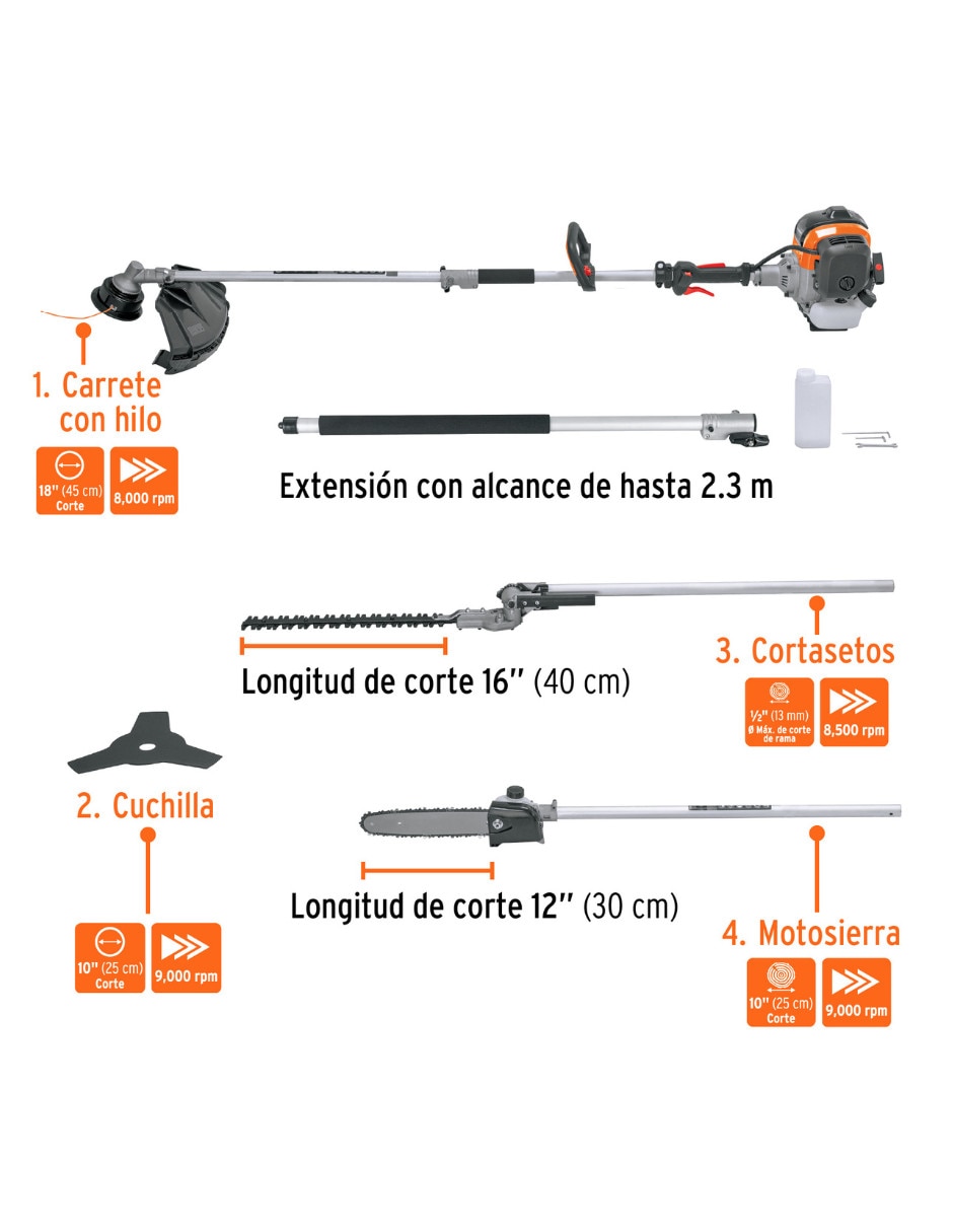 Gasolina truper de hilo o cuchilla des