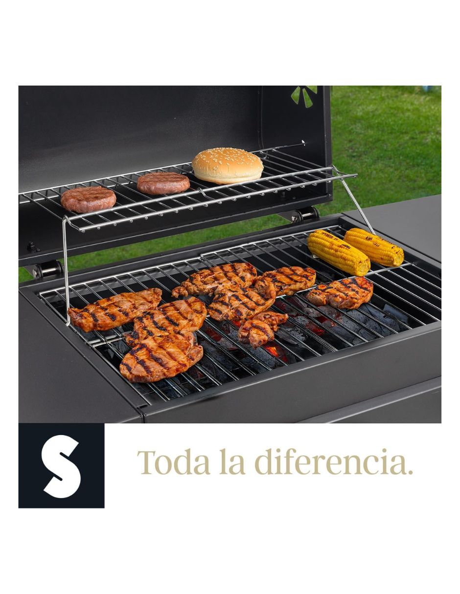 Asador carbón signa hg228c1 de acero inoxidable