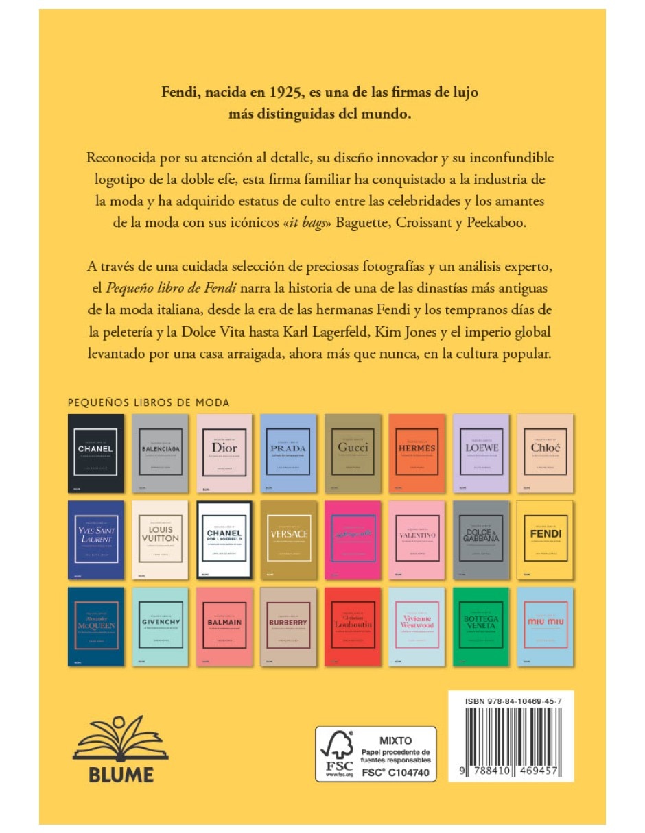 Libro pequeño libro de fendi la historia de la iconica casa de moda de laia farran graves