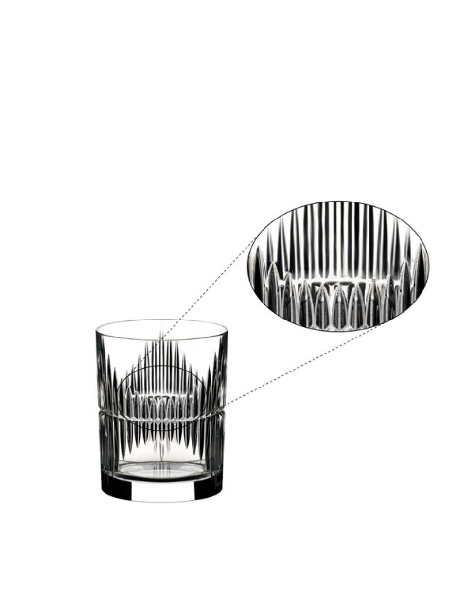 Vaso para whisky riedel shadows de cristal con 2 piezas piezas