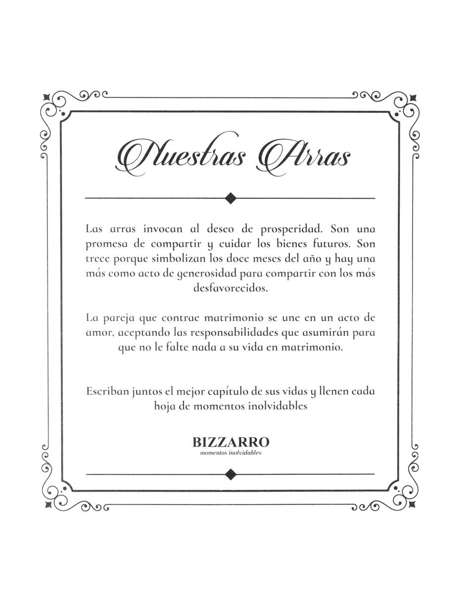 Arras matrimoniales taza de latón 6