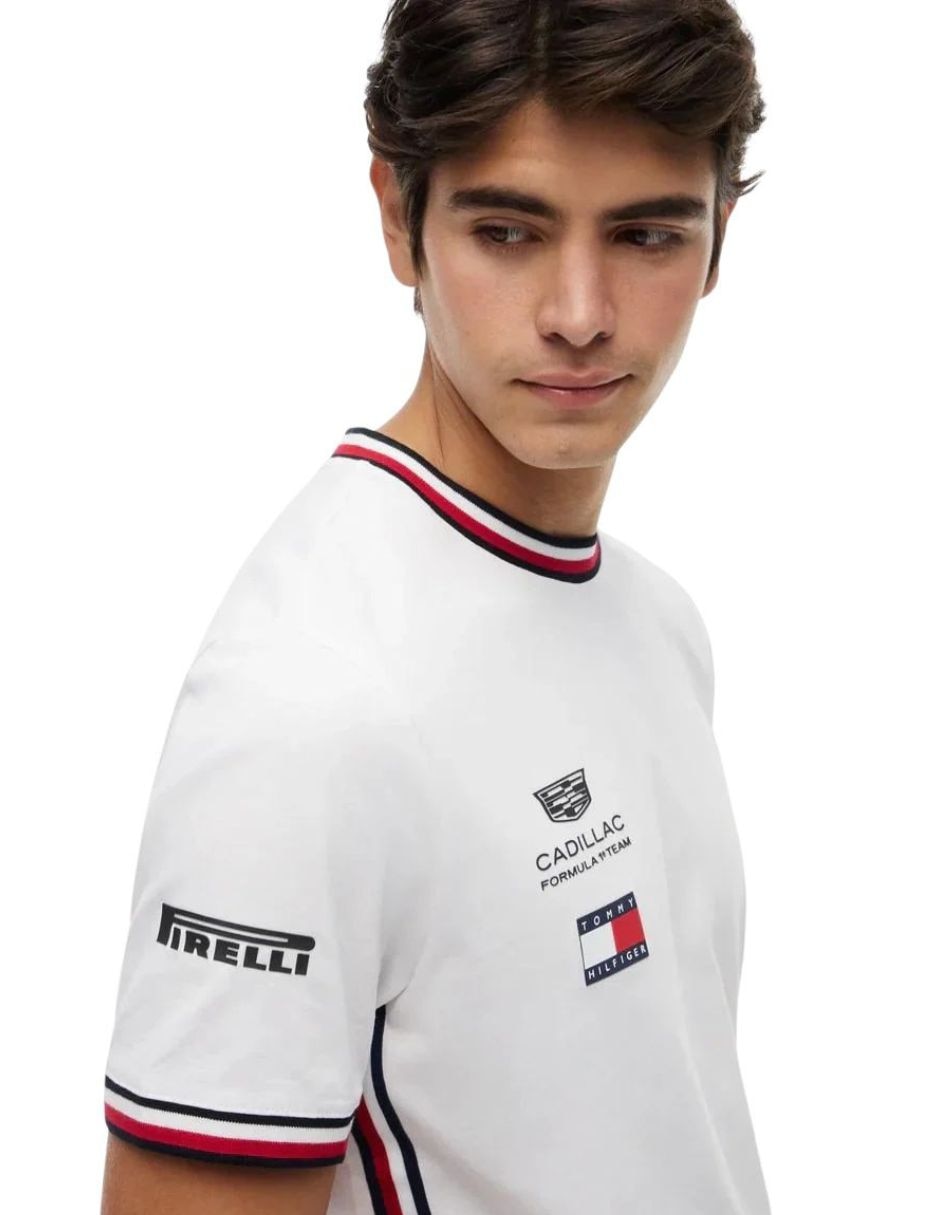 Playera deportiva para motorsport tommy hilfiger hombre