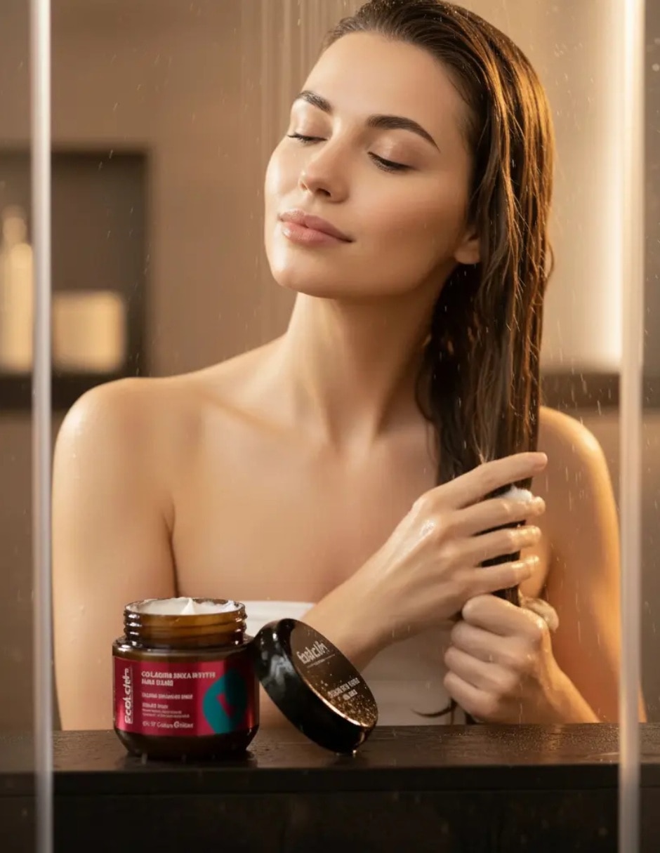 Mascarilla para cabello mascarilla cabello seco y da–ado ecolchi colágeno karité para antifrizz ecolchi 2