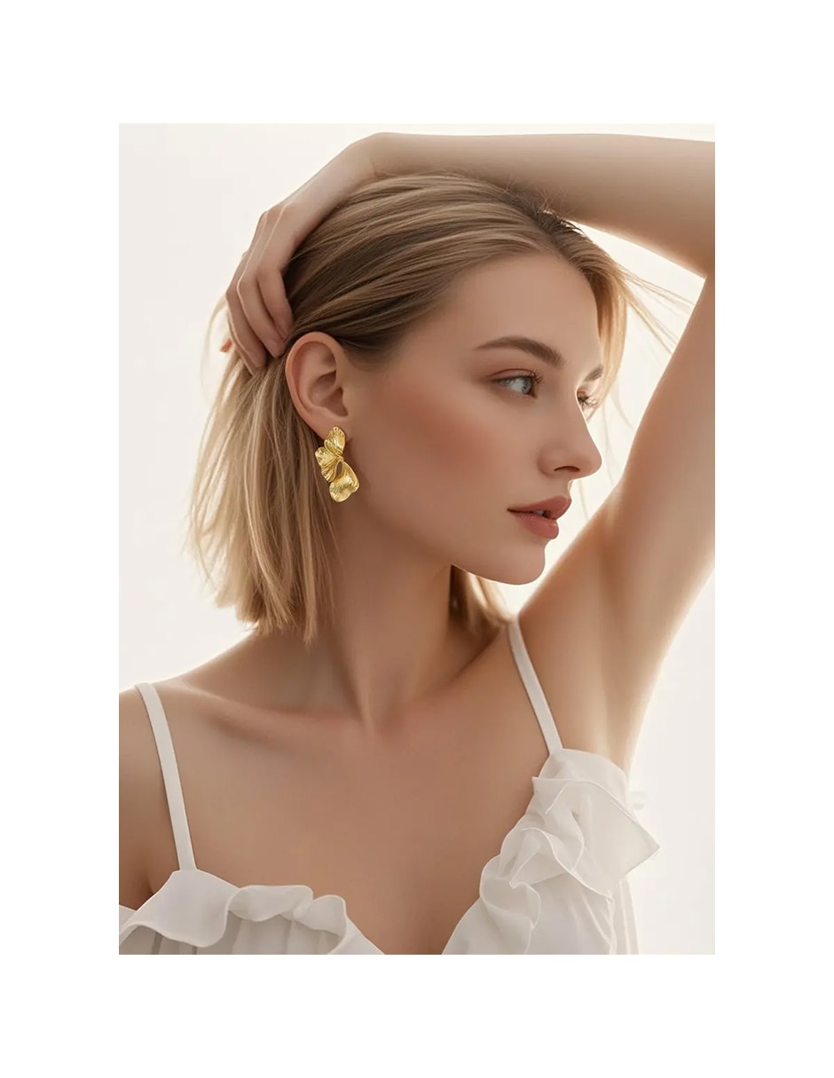 Largos de flor abs joyeria fina de acero inoxidable con acabado brillante