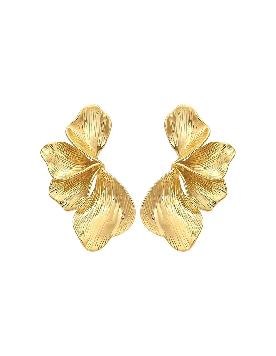 Largos de flor joyeria fina de acero inoxidable con acabado brillante Largos de flor joyeria fina de acero inoxidable con acabado brillante
