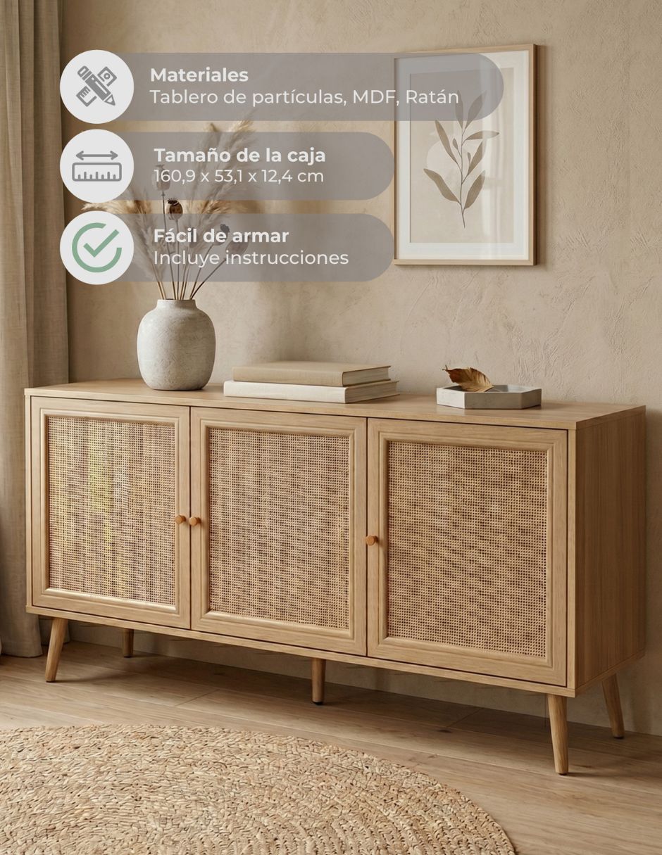 Credenza armable Línea Rattan Relan de MDF