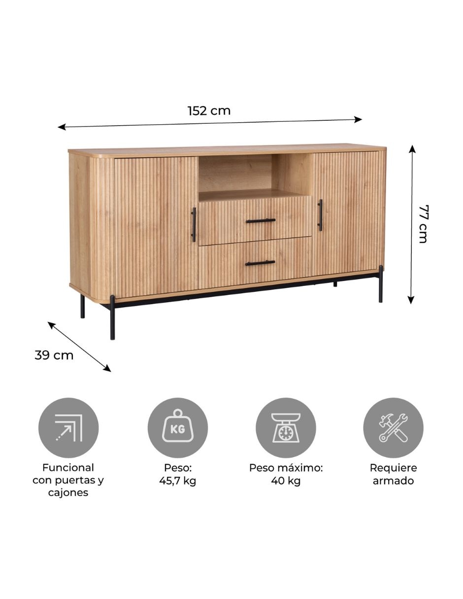 Credenza armable línea organic de mdf 8