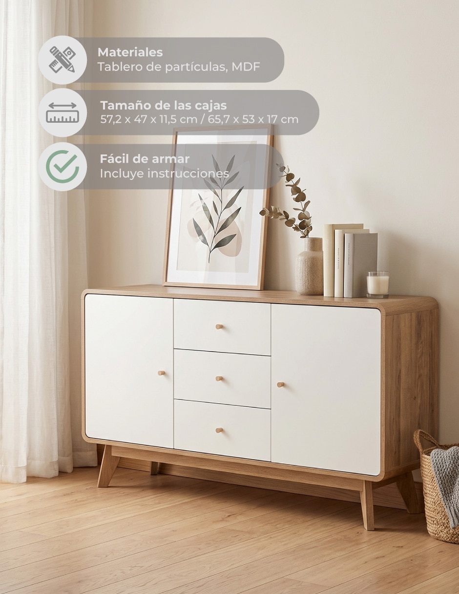 Figura de colección nórdica round relan de mdf