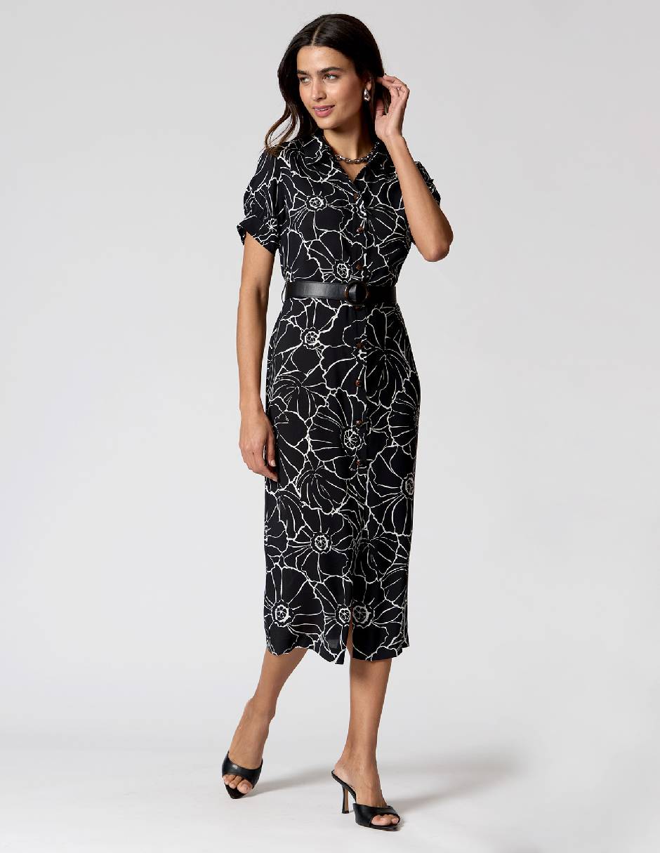 Vestido midi casual Criteria para mujer
